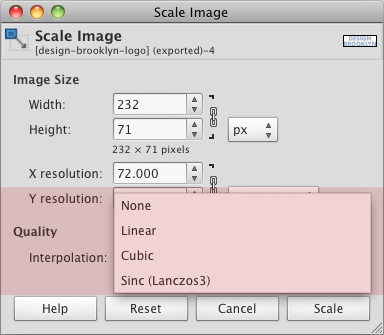 GIMP Scale Image Quality