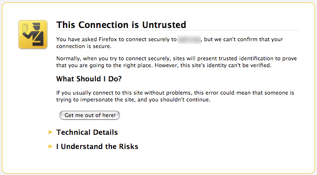 Untrusted TLS/SSL