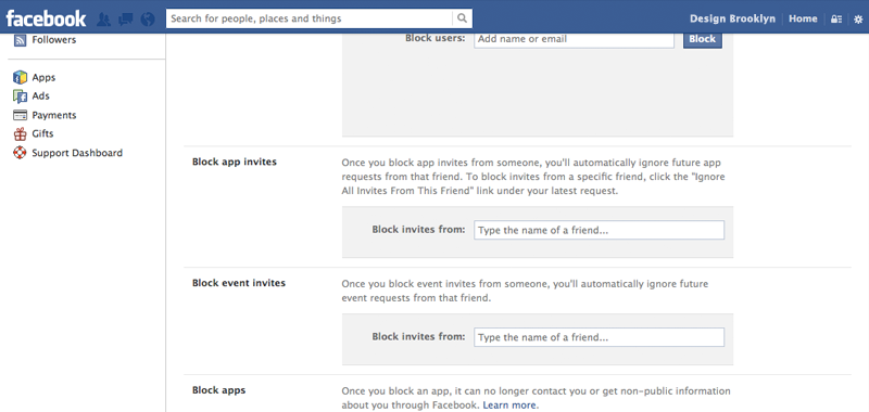 Facebook Blocking