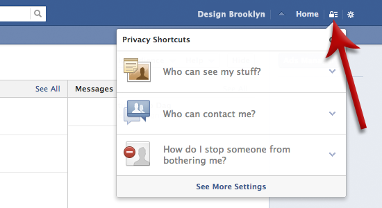 Facebook Privacy Settings Shortcut