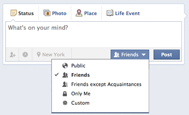 Facebook Content Privacy Setting