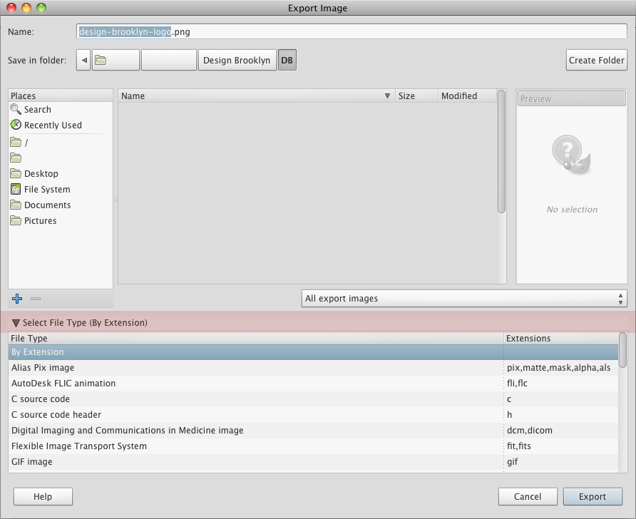 GIMP File Type
