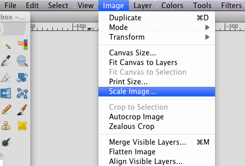 GIMP Scale Image