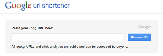 Goo.gl URL Shortener