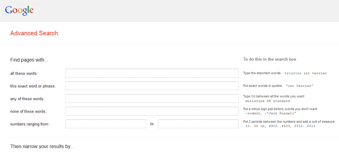 Google Advanced Search