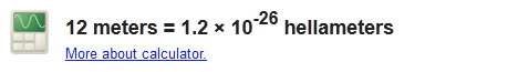 Google calculator - hella