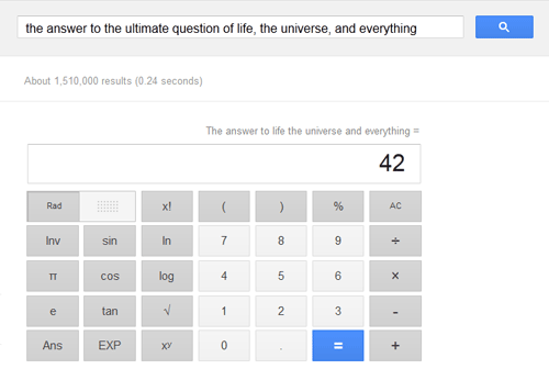 the answer to life the universe and everything