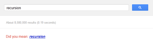 Google search - recursion 