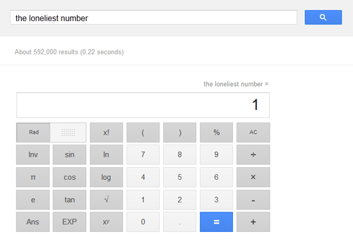 Google - the loneliest number