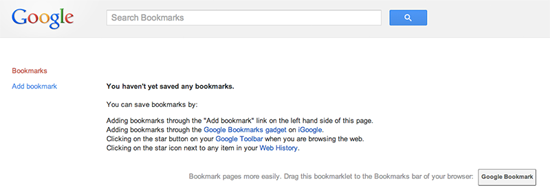 Google Bookmarks