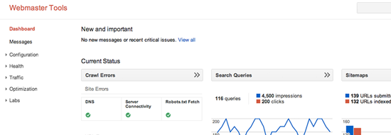 Google Webmaster Tools
