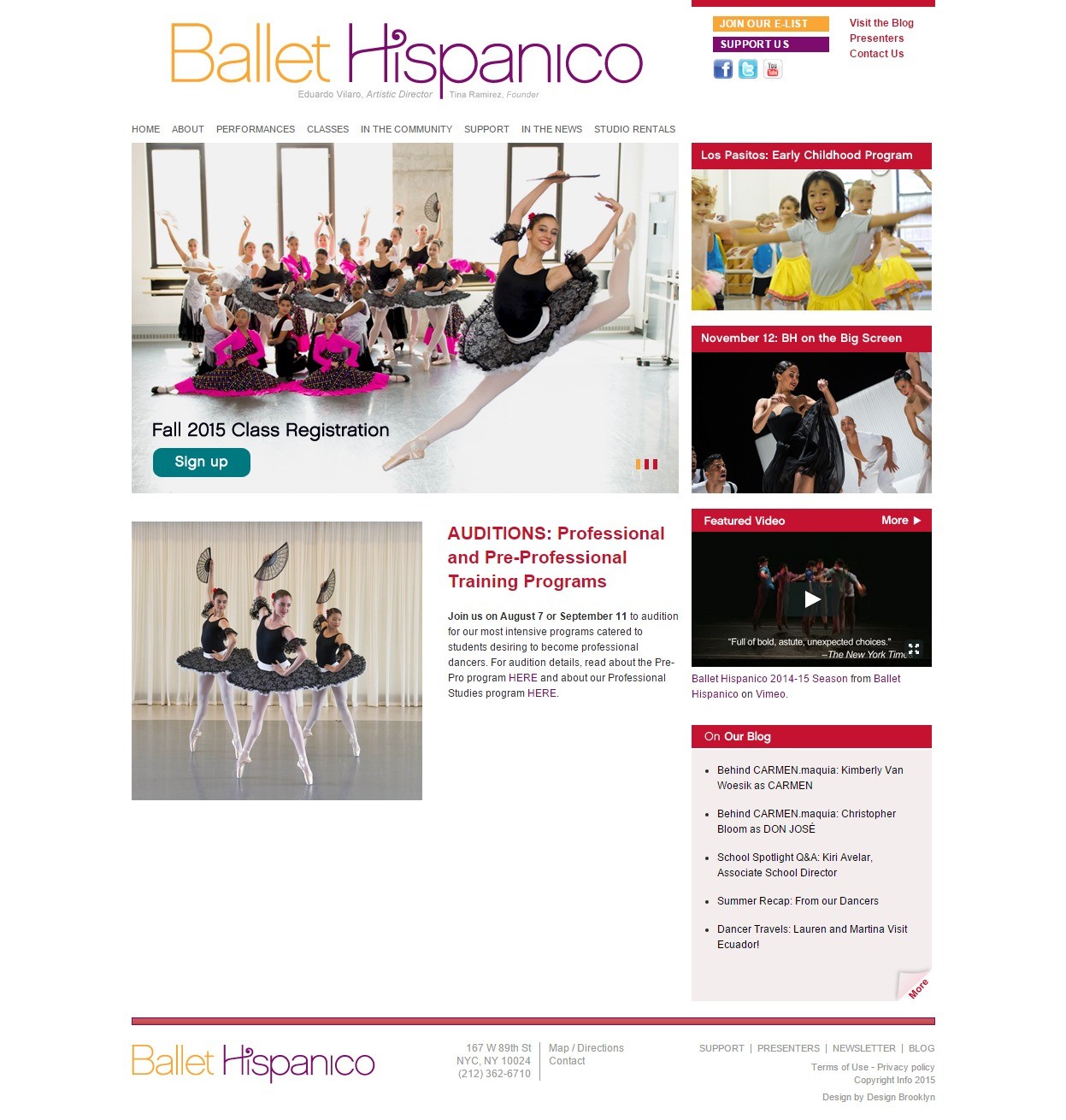 Ballet Hispanico Homepage