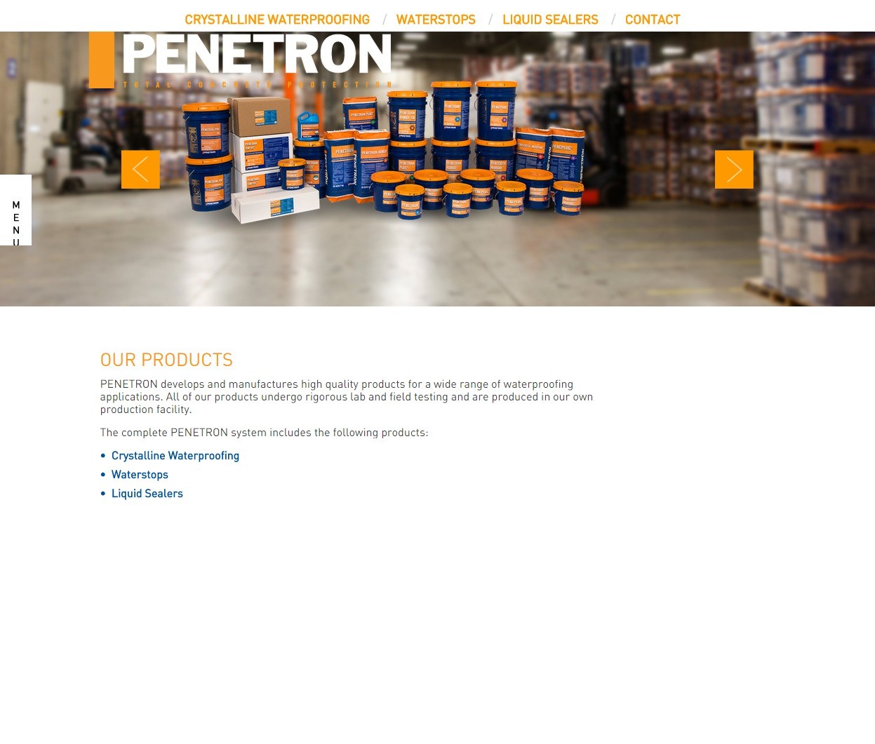 PENETRON Products Listing