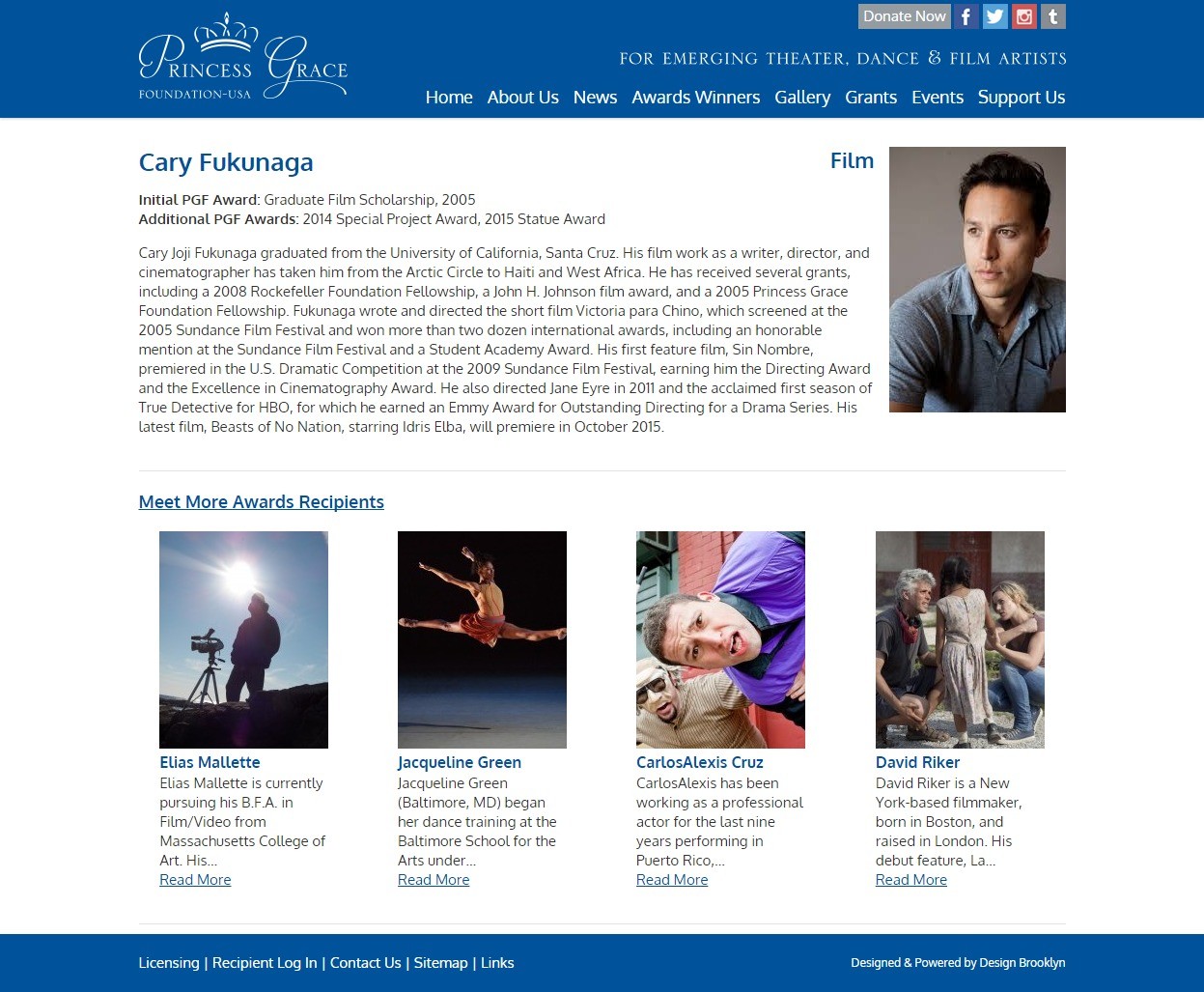 Award Winners Princess Grace Foundation-USA