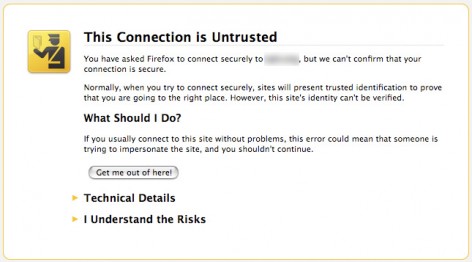 Untrusted connection