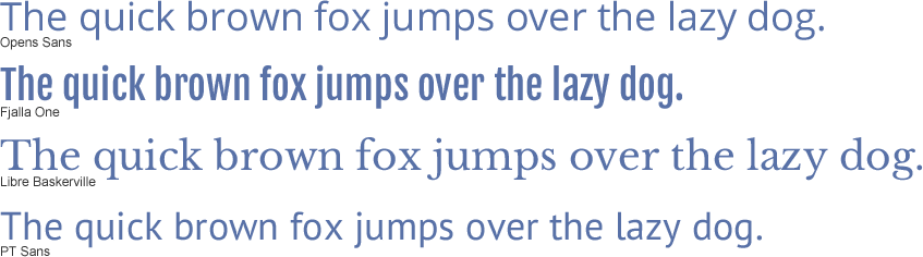 Font samples: The quick brown fox jumps over the lazy dog.
